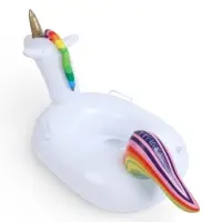 Круг для плавания &laquo;Единорог&raquo;, надувной, d=65 см, от 3 лет, с ручками, с сиденьем, белый