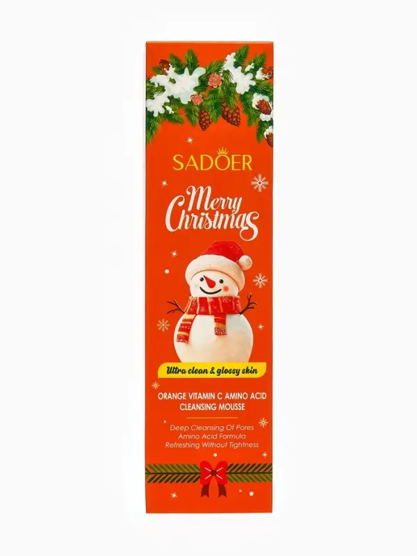 Новогодняя Пенка для умывания Sadoer, витамин С, 120 мл