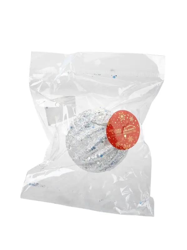 Ёлочный шар новогодний d=8 см «Карнавал» полосы, сияние, синий Ёлочный шар новогодний d=8 см «Карнавал» полосы, сияние, синий