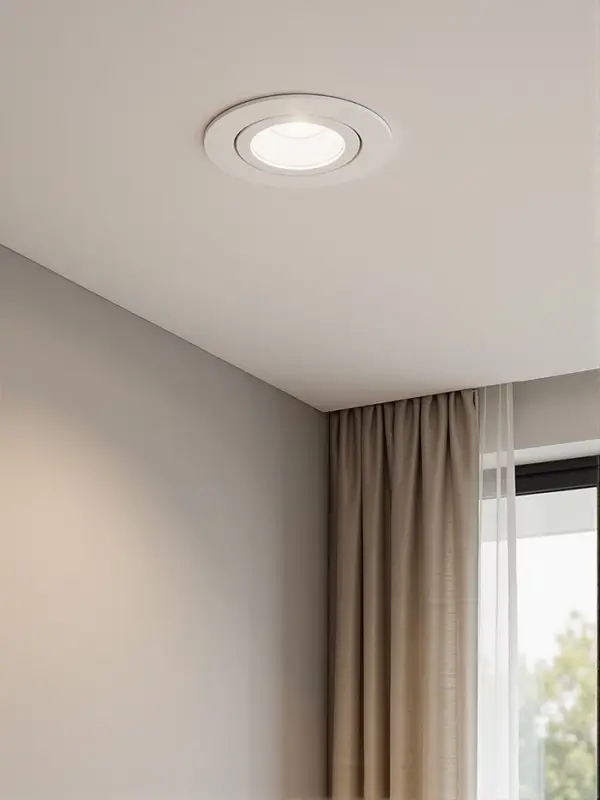 Светильник встраиваемый под лампу MR-16, круглый, пластиковый, белый