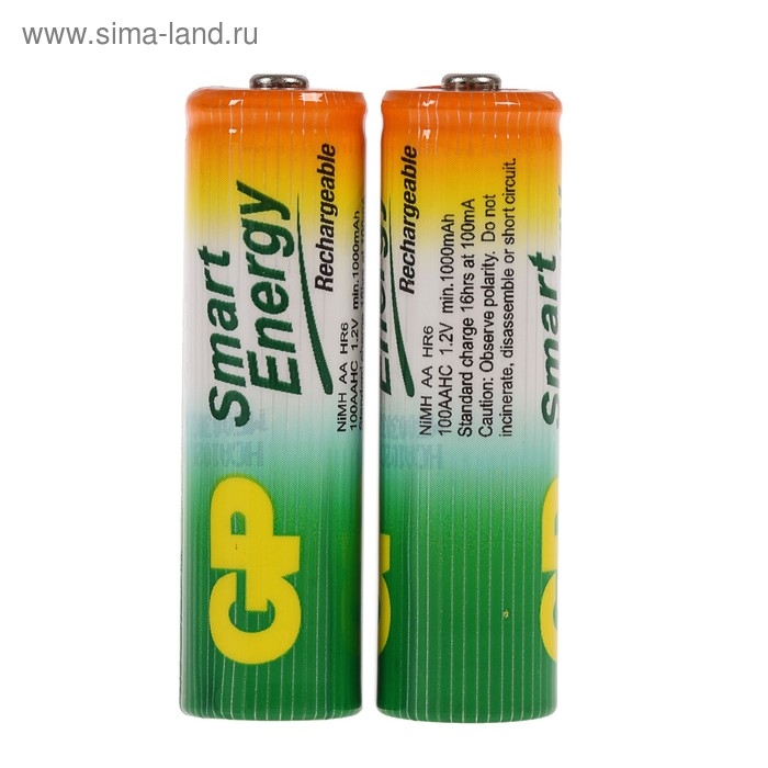 Аккумулятор GP, Ni-Mh, AA, HR6-2BL, 1.2В, 1000 мАч, блистер, 2 шт. Аккумулятор GP, Ni-Mh, AA, HR6-2BL, 1.2В, 1000 мАч, блистер, 2 шт.