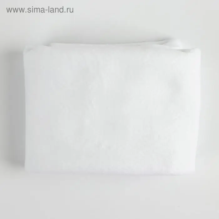 Отрез для рукоделия, плюш, белый, 53&times;50 см