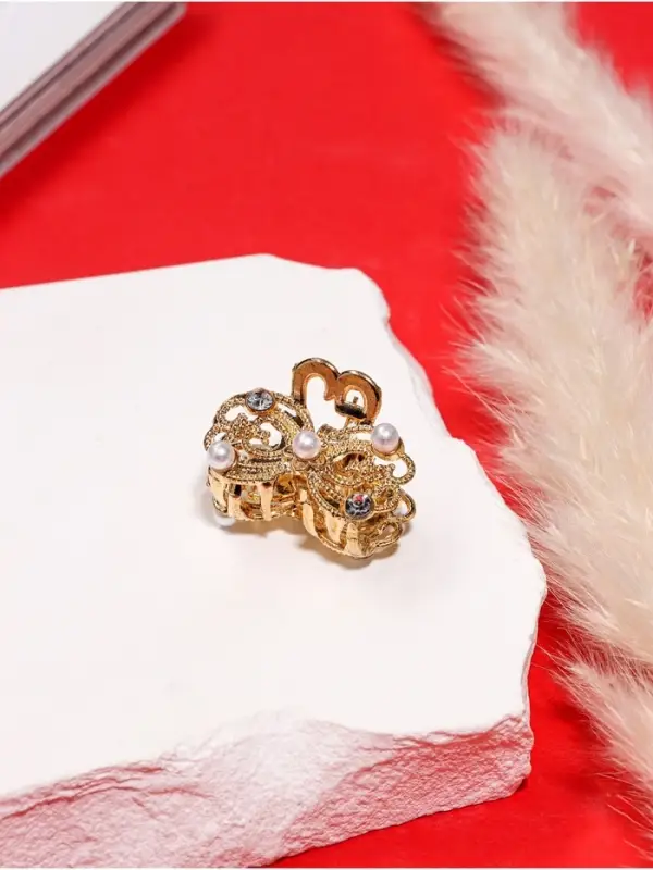 Крабик для волос «Морская сказка», бантик, 2.5 см, золото Крабик для волос «Морская сказка», бантик, 2.5 см, золото