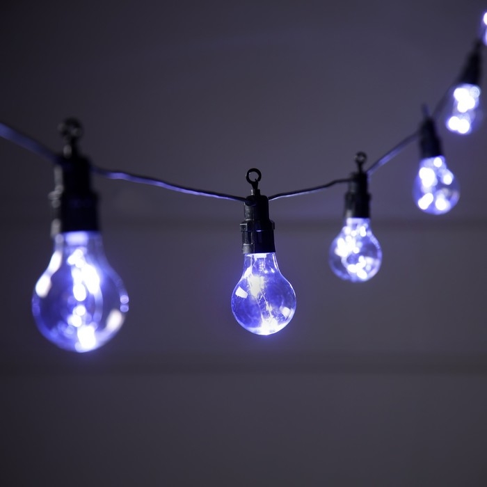 Гирлянда «Белт-лайт» 5 м с насадками «Роса», IP44, УМС, тёмная нить, 50 LED, свечение белое, 3 В Гирлянда «Белт-лайт» 5 м с насадками «Роса», IP44, УМС, тёмная нить, 50 LED, свечение белое, 3 В