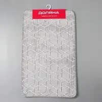 Коврик для ванной светящийся в темноте Доляна &laquo;Светящиеся фигуры&raquo;, 50&times;80 см, серый