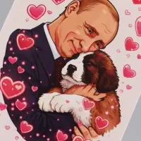 Конверт для денег &laquo;От всего сердца!&raquo;, Путин, 16.5&times;8 см
