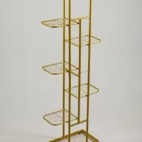 Подставка для цветов Greengo, 7 полок, 43&times;22&times;126 см, напольная, металл, цвет золотой