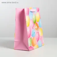 Пакет подарочный ламинированный, упаковка, &laquo;С Днем Рождения!&raquo;, ML 23&times;27&times;11.5 см