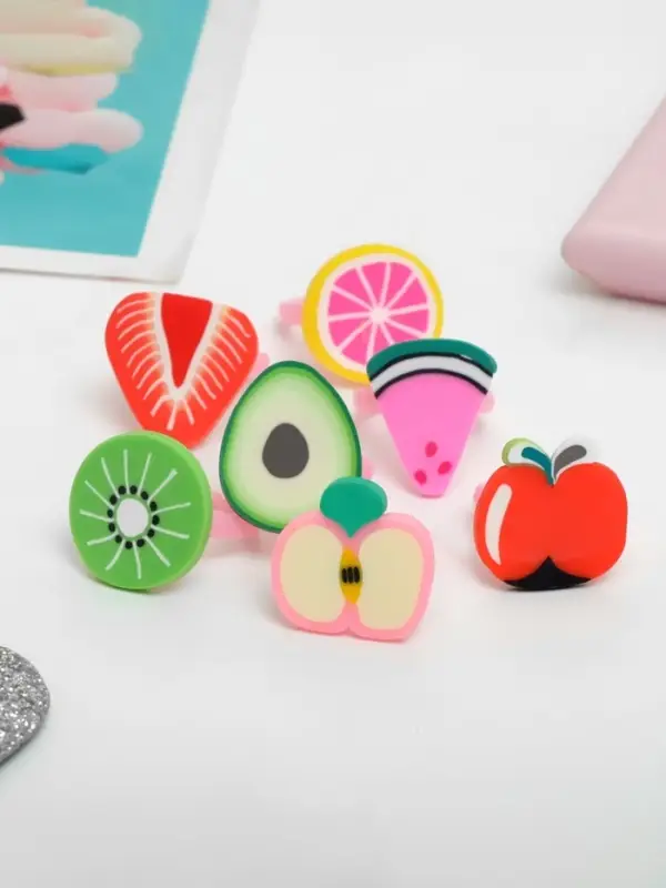 Кольцо «Выбражулька» фруктовое ассорти, форма МИКС, цветное, безразмерное Кольцо «Выбражулька» фруктовое ассорти, форма МИКС, цветное, безразмерное