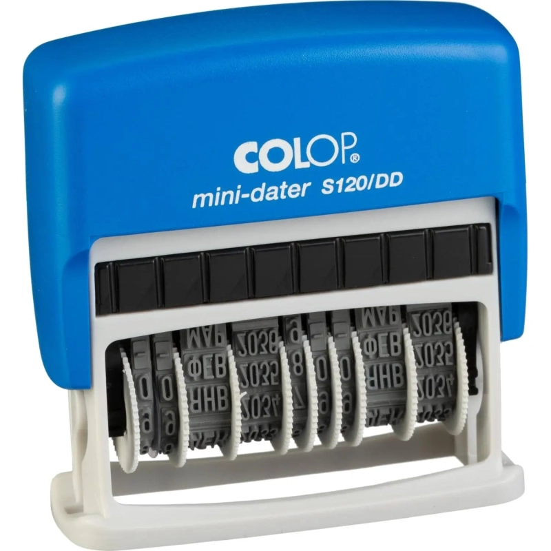 Датер автоматический Colop Мини S120/DD шрифт 3,8 мм с двумя датами буквами