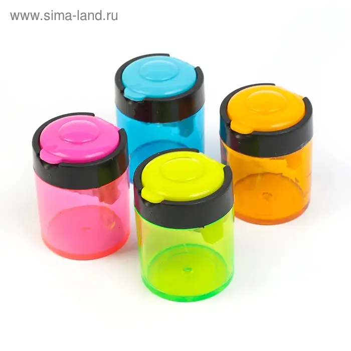 Точилка с контейнером «Классика», двойная, МИКС Точилка с контейнером «Классика», двойная, МИКС