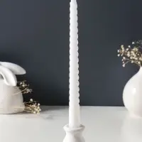 Набор свечей витых 25 см, 3 шт., 57 г, 5 ч, белый