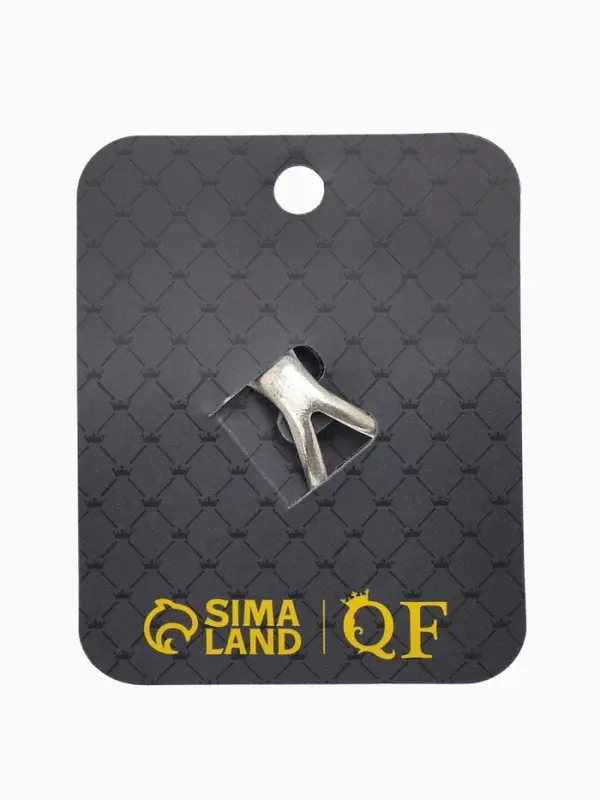 Кольцо для платка Кольцо для платка "Бабочка профиль", цвет белый в чернёном серебре