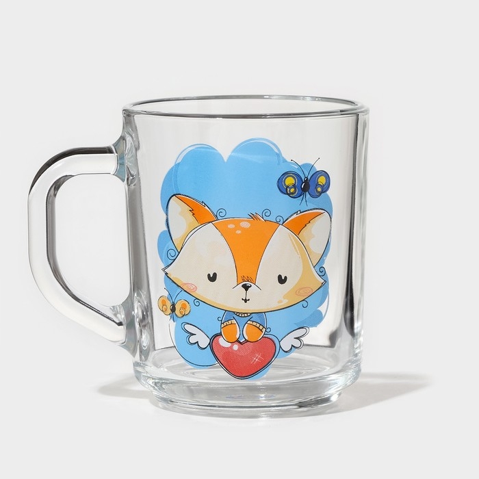 Кружка «Верные друзья», стеклянная, 200 мл, рисунок МИКС