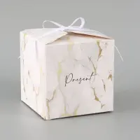 Коробка подарочная складная &laquo;Мрамор&raquo;, 12&times;12&times;12 см