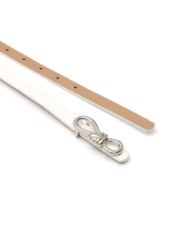 Ремень женский &laquo;Бант&raquo;, серебристая пряжка, 1.5&times;110 см, гвоздик, белый