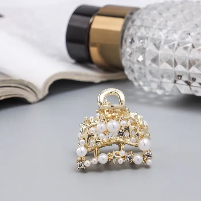 Крабик для волос &laquo;Саманта галант&raquo;, дуга, 3 см, золотистый