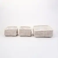 Набор корзин &laquo;Soft&Pure&raquo; 3 шт.: 1 шт. 38&times;27&times;11.5 см, 2 шт. 22&times;18&times;11 см, полиэстер. белый