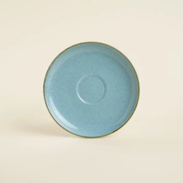 Чайная пара SL Home &laquo;Аззура&raquo;, 2 предмета: чашка 300 мл, блюдце d=16.7 см, фарфор, бирюзовая