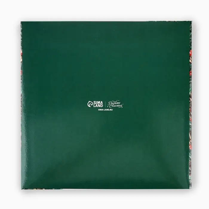 Коробка под 16 конфет с ячейками &laquo;Новогодняя ботаника&raquo;, 19&times;19&times;3 см