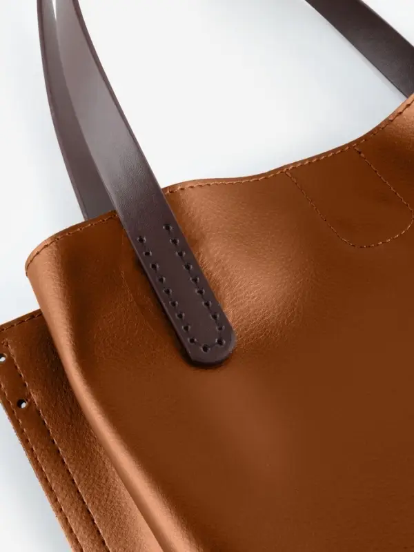 Ручки для сумки, пара, 52&plusmn;2&times;2 см, коричневые