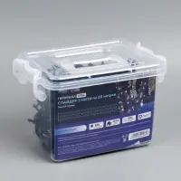 Гирлянда &laquo;Клип-лайт&raquo; 3 нити по 20 м, IP44, УМС, тёмная нить, 399 LED, свечение белое, мерцание всех светодиодов, 24 В