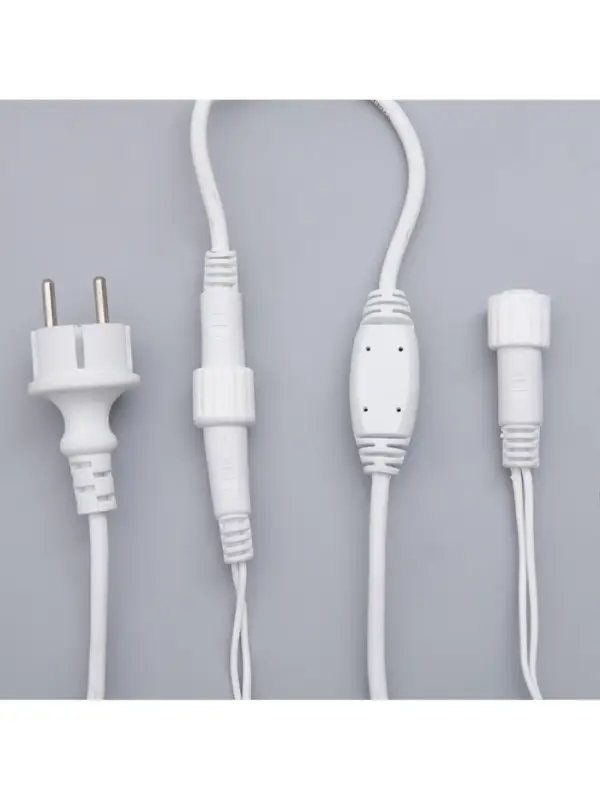 Гирлянда &laquo;Бахрома&raquo; 3&times;0.6 м, IP44, УМС, белая нить, 160 SMD-LED, свечение белое, 220 В