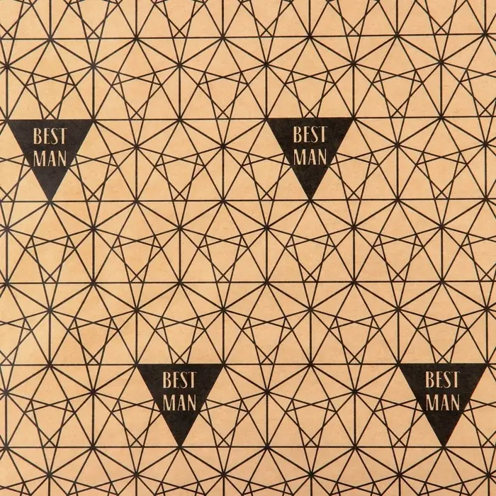 Бумага упаковочная крафтовая &laquo;Best man&raquo;, 50 х 70 см