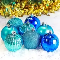 Ёлочные игрушки &laquo;Ассорти&raquo;, шары новогодние, набор 8 шт., d=6 см