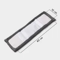 Насадка для плоской швабры &laquo;Доляна&raquo;, 42&times;12 см, микрофибра, 60 г, серая