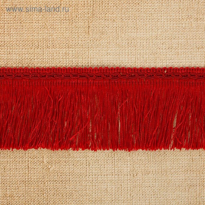 Тесьма «Бахрома», 7 см, 12 ± 1 м, широкая, цвет бордовый Тесьма «Бахрома», 7 см, 12 ± 1 м, широкая, цвет бордовый