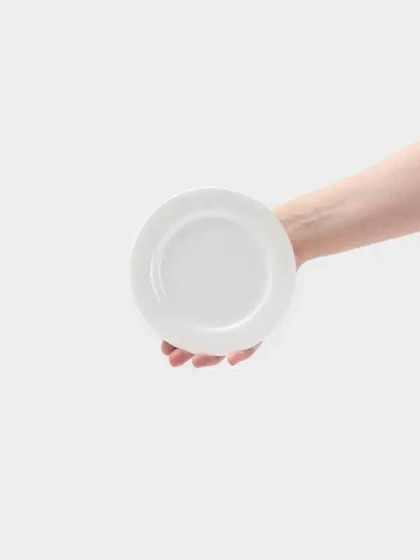 Тарелка Hanna Kn&ouml;vell, d=15 см, с бортом, фарфор, белая