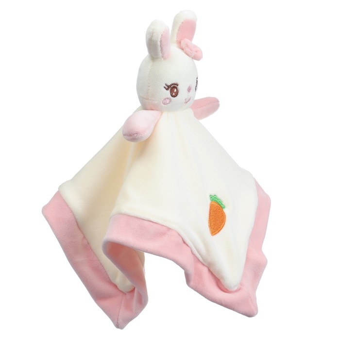 Комфортер - игрушка «Милая зайка», погремушка, цвет белый, розовый, Крошка Я Комфортер - игрушка «Милая зайка», погремушка, цвет белый, розовый, Крошка Я