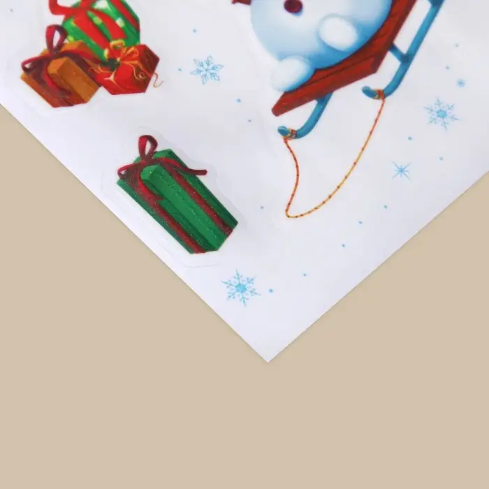 Наклейка со светящимся слоем «Снеговичок», 10.5 х 14.8 см Наклейка со светящимся слоем «Снеговичок», 10.5 х 14.8 см