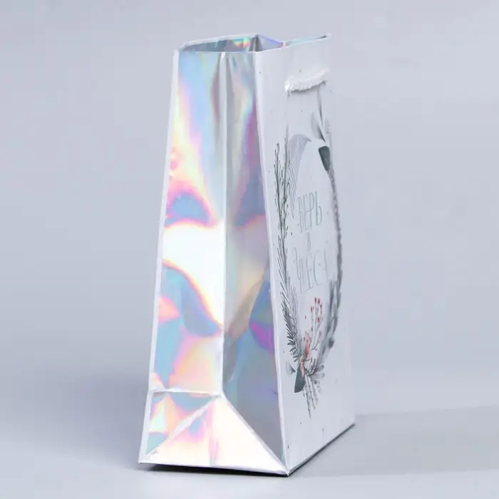 Пакет голографический «Чудеса рядом», 12 х 15 х 5.5 см