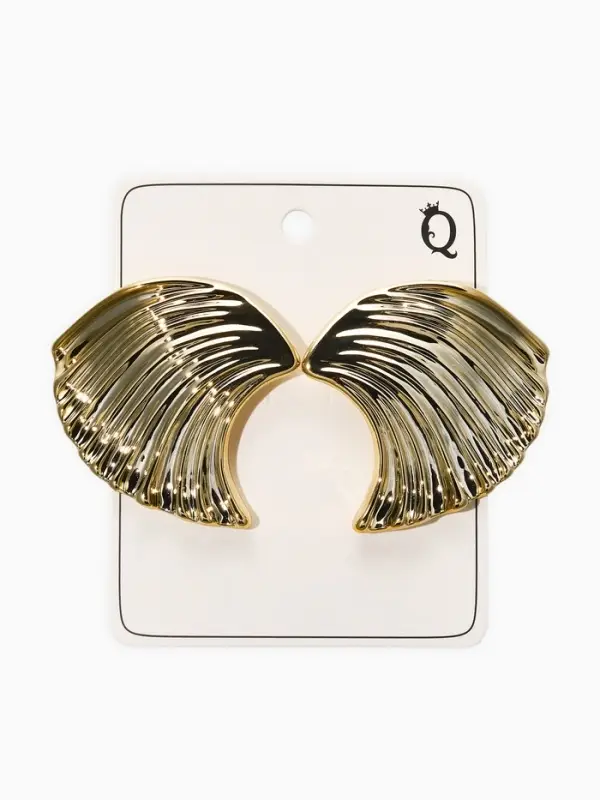 Серьги &laquo;Волна&raquo;, цвет золото