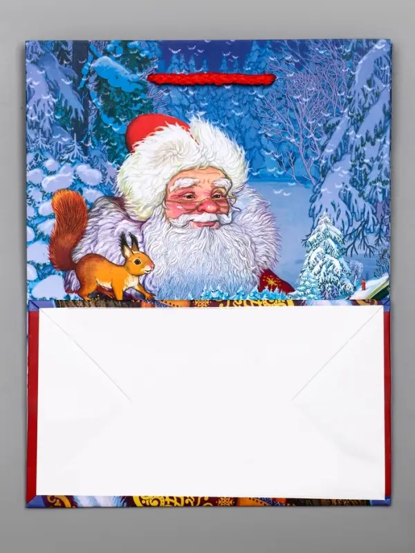 Пакет подарочный новогодний ламинированный, «Дед мороз» , 18×10×22.3 см Пакет подарочный новогодний ламинированный, «Дед мороз» , 18×10×22.3 см