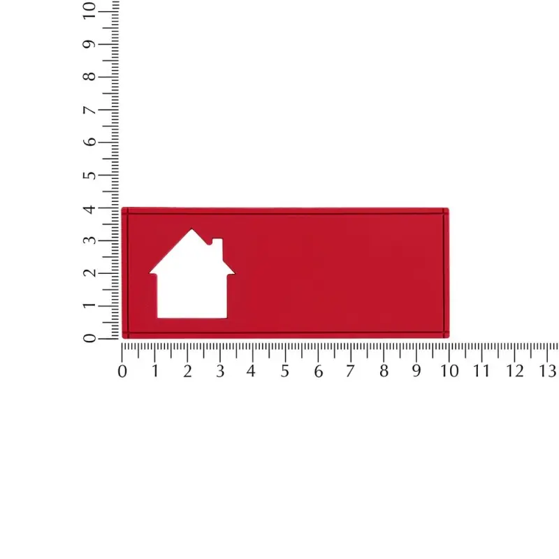 Лейбл из ПВХ с вырубкой «Дом», красный Лейбл из ПВХ с вырубкой «Дом», красный