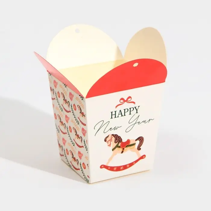 Бонбоньерка новогодняя «Лошадка», 7,5 х 8 х 7,5 см, Новый год