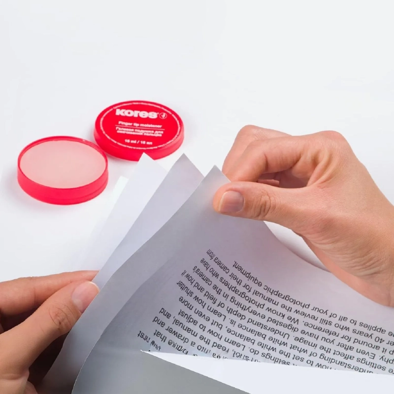 Подушка для смачивания пальцев гелевая KORES 15мл 32616