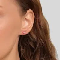 Серьги QF &laquo;Сердечки&raquo;, набор 3 пары, розовый в серебре