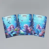 Пакет подарочный, с zip-lock застежкой, "Русалочка", 15х23 &plusmn; 1см МИКС