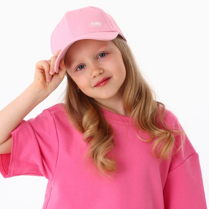 Кепка детская для девочки, цвет розовый рр 54см Кепка детская для девочки, цвет розовый рр 54см