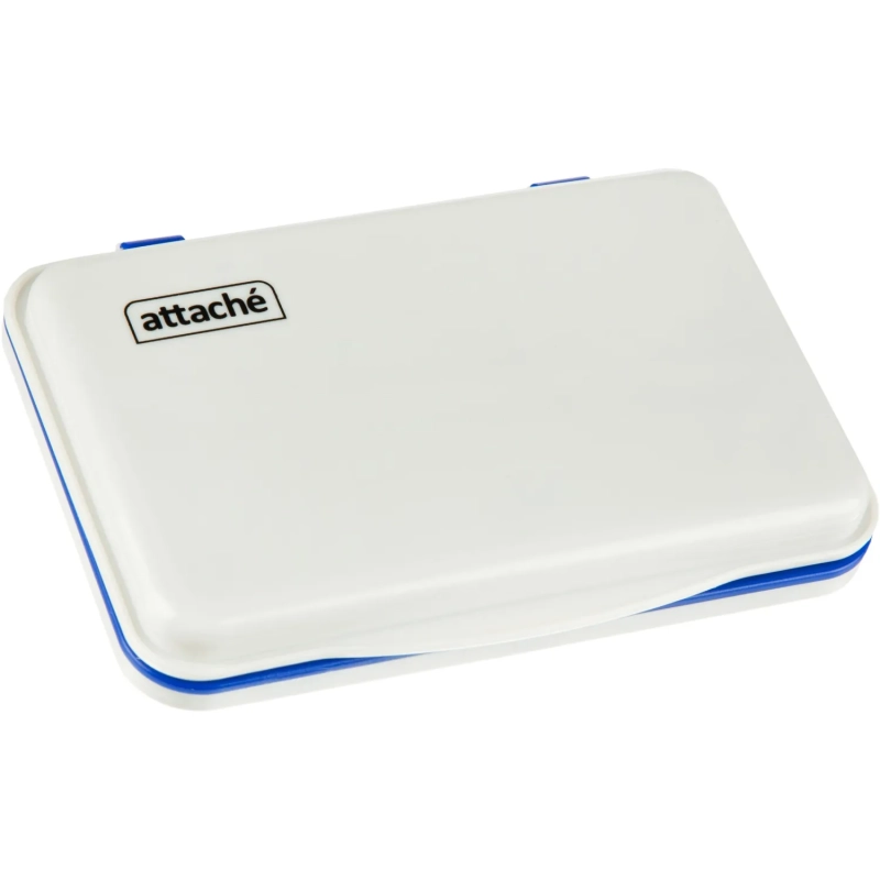 Подушка штемпельная настольная Attache синяя 70х103 мм пластик