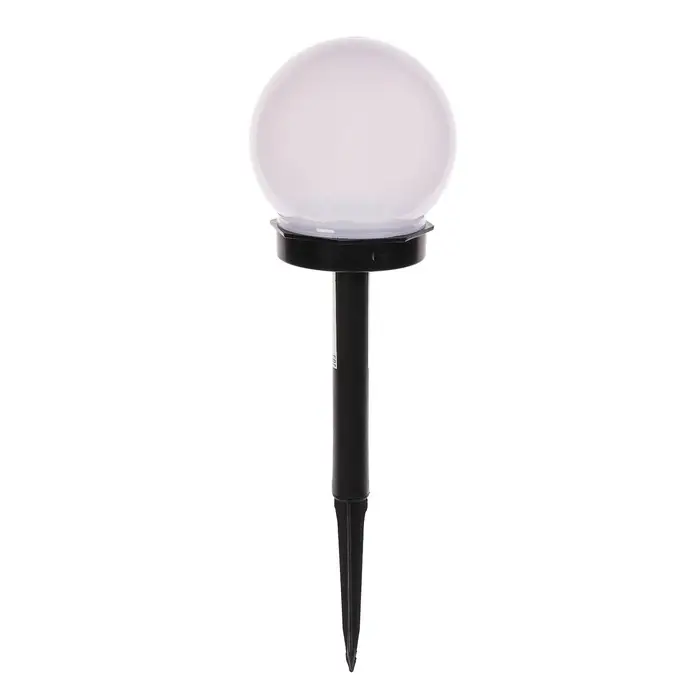 Садовый светильник &laquo;Малый шар&raquo;, уличный, на солнечной батарее, 10&times;32&times;10 см, 1 LED, свечение тёплое белое