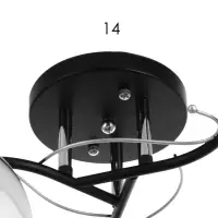 Люстра потолочная BayerLux &laquo;Лайма&raquo;, 3хЕ27, 40 Вт, черно-хромовый, 46&times;46&times;24 см