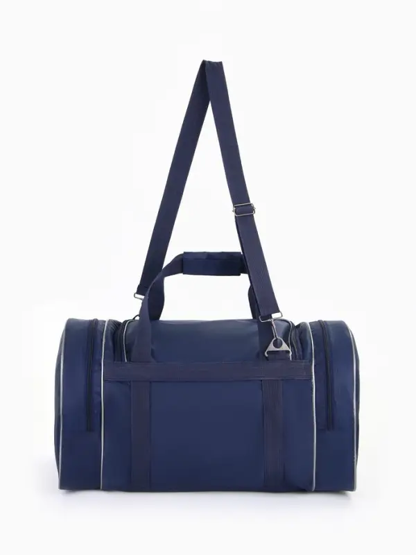 Сумка дорожная на молнии, 4 наружных кармана, длинный ремень, цвет синий Сумка дорожная на молнии, 4 наружных кармана, длинный ремень, цвет синий