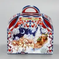 Подарочная новогодняя коробка «ЗИМНЯЯ ТРОЙКА в синем» Ларец малый, 18.5×12.5×19 см Подарочная новогодняя коробка «ЗИМНЯЯ ТРОЙКА в синем» Ларец малый, 18.5×12.5×19 см