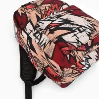 Рюкзак школьный, на молнии, три наружных кармана, с принтом, 30&times;13&times;42 см, разноцветный