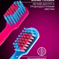 Зубная щётка D.I.E.S. Vogue Style средней жёсткости, 1+1 шт.